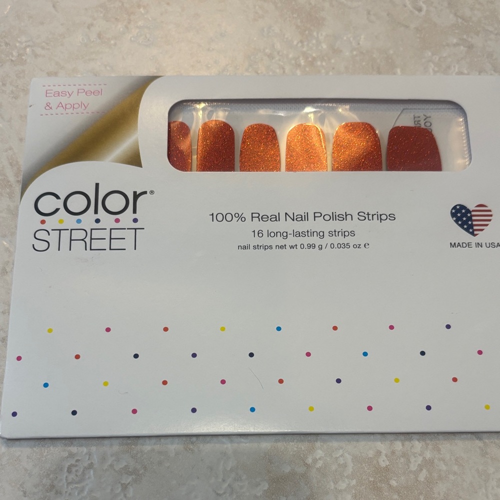 Color Street Sparkling Orange Nail Strips